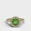 varitsa-jewellers - Single Halo 1.95ct Round Cut Emerald Engagement Ring - 06GG60E